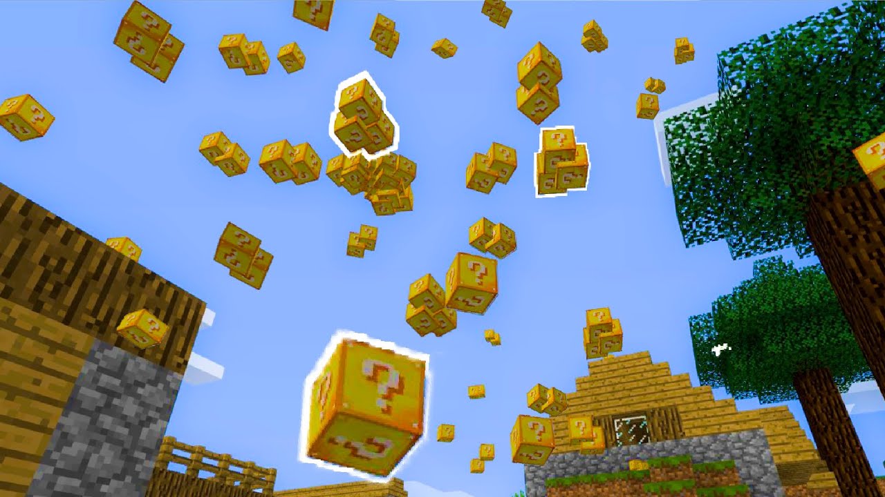 Minecraft UHC but Lucky Blocks fall from the sky..