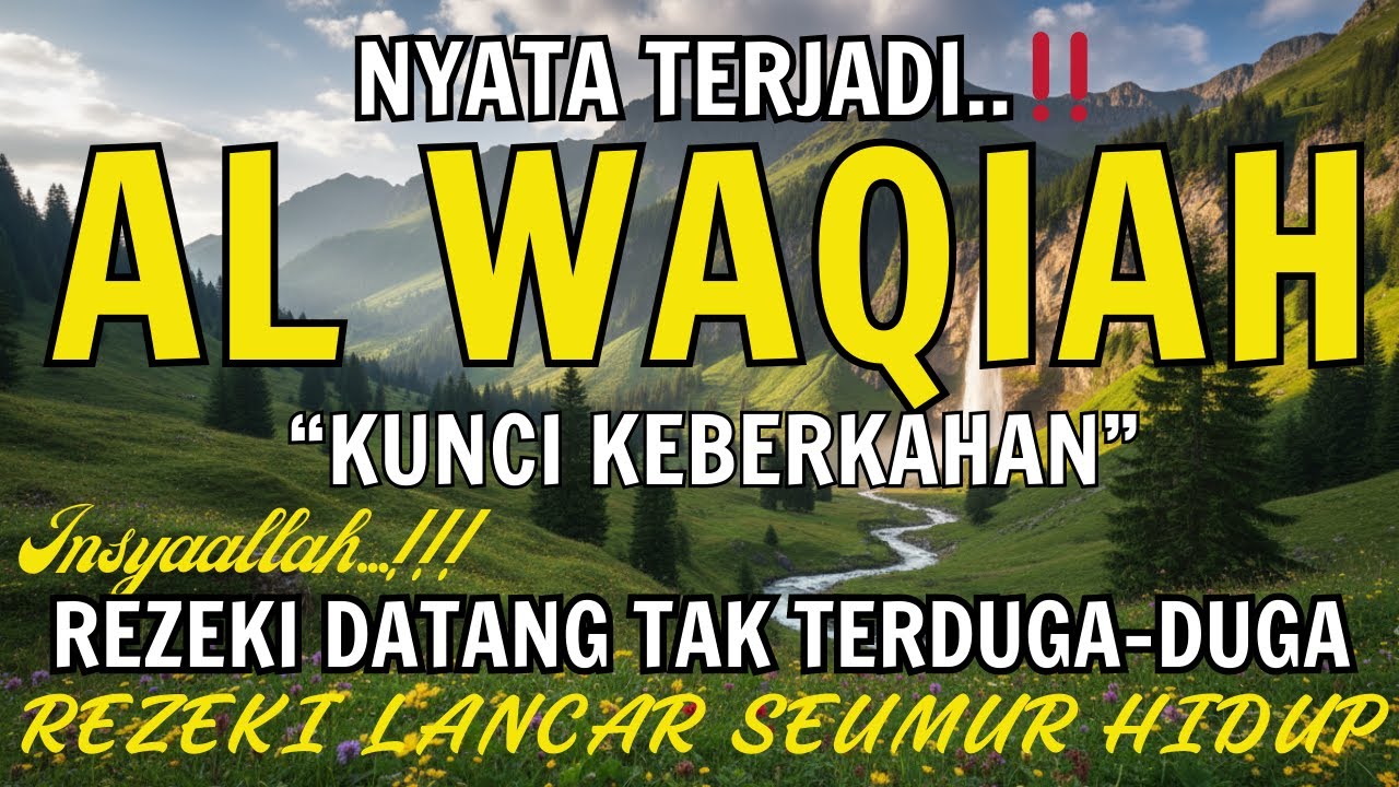 Baca Al WAQIAH 7x,DENGARKAN HUTANG LUNAS,REZEKI MELIMPAH MILYARAN DATANG SEKETIKA,DOA PEMBUKA REZEKI