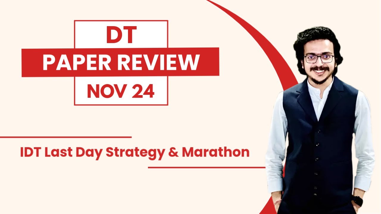 CA FINAL DT NOV 2024 PAPER REVIEW | IDT Strategy & Revision Marathon | By CA Atul Agarwal AIR 1