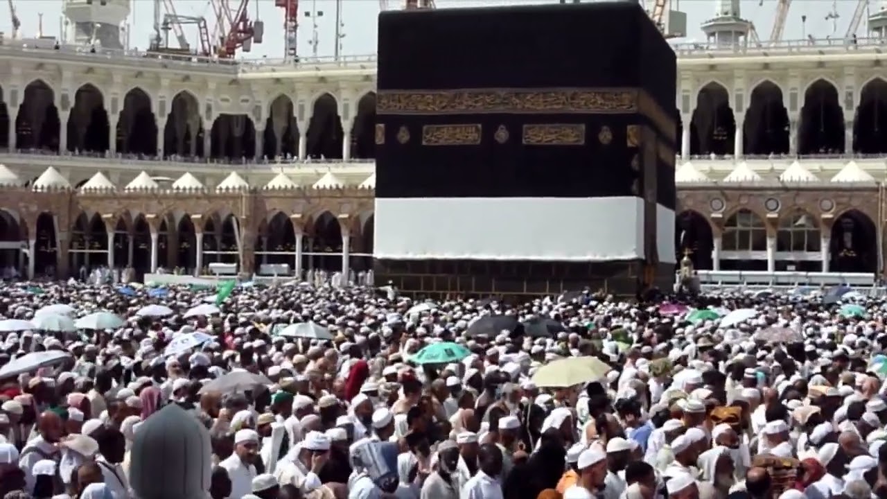 Makkha Sharif Circling  | Free Islamic Stock Video | Free Render Footage | 4K Video