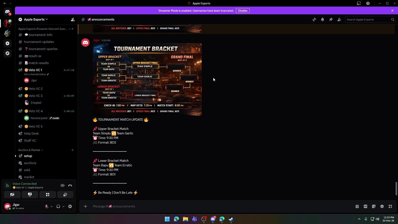 Apple esports Counter strike-2 scrims