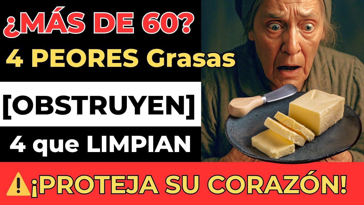 ¿Más de 60? Margarina DESTRUYE Su Corazón Ahora - 4 Grasas Que Lo SALVAN | Salud Senior