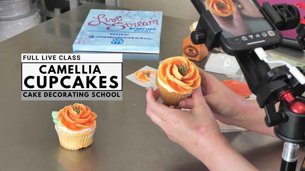 How to Make Camellia Flower Cupcakes [ Cake Decorating For Beginners ]