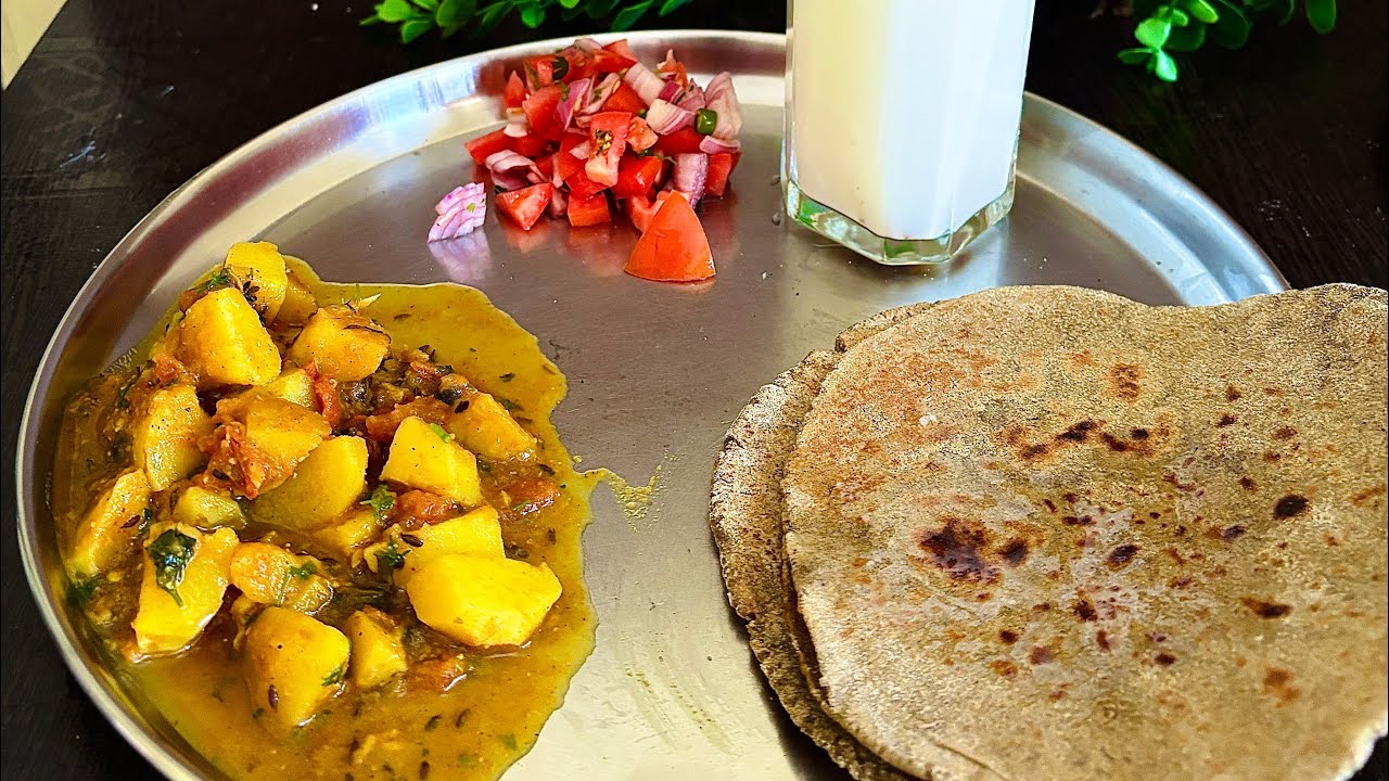 Bajre ki roti aalu ki sabji | simple meal @neetuskitchen delight