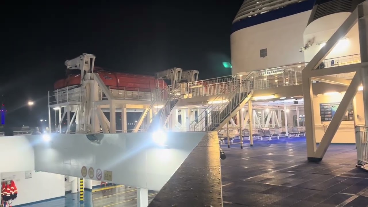 Onboard Brittany Ferries Armorique departing Portsmouth Hampshire England January 9th 2026