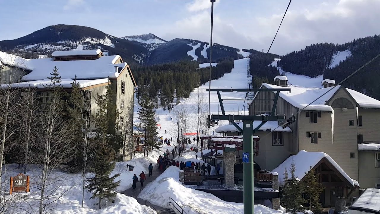 Lift ride at Panorama Mountain Resort