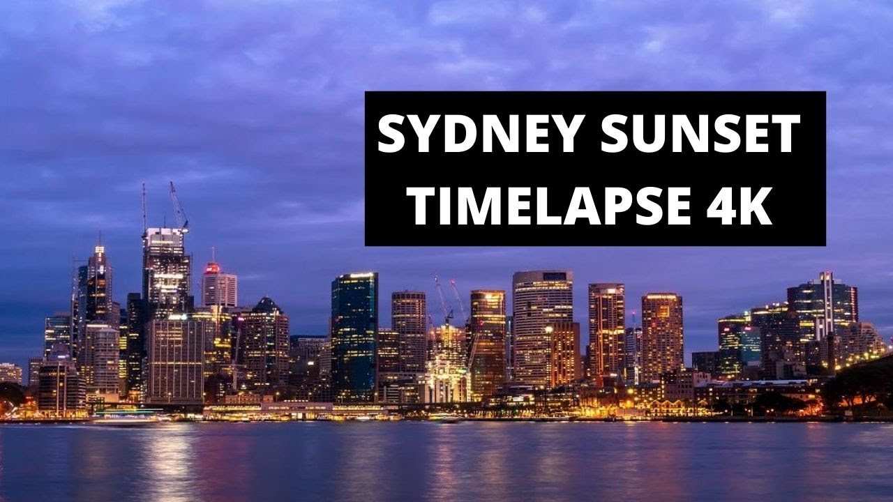 SYDNEY SUNSET TIME LAPSE 4K