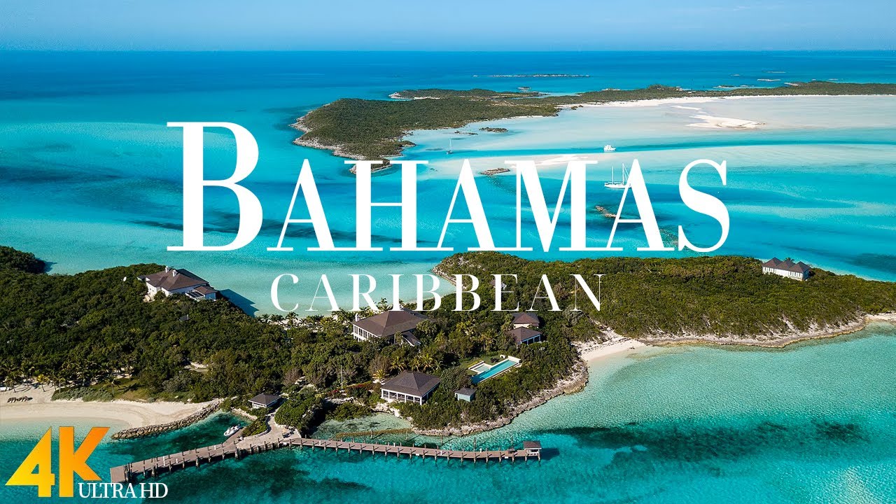 FLYING OVER THE BAHAMAS (4K UHD) - Relaxing Music Along With Beautiful Nature Videos - 4K Video HD