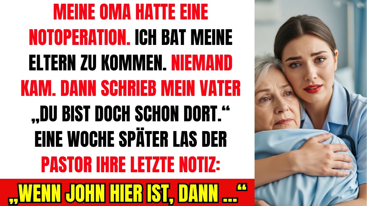 Meine Eltern sagten: Wir kommen, wenn sie stirbt – Omas geheimes Video zerstörte alles
