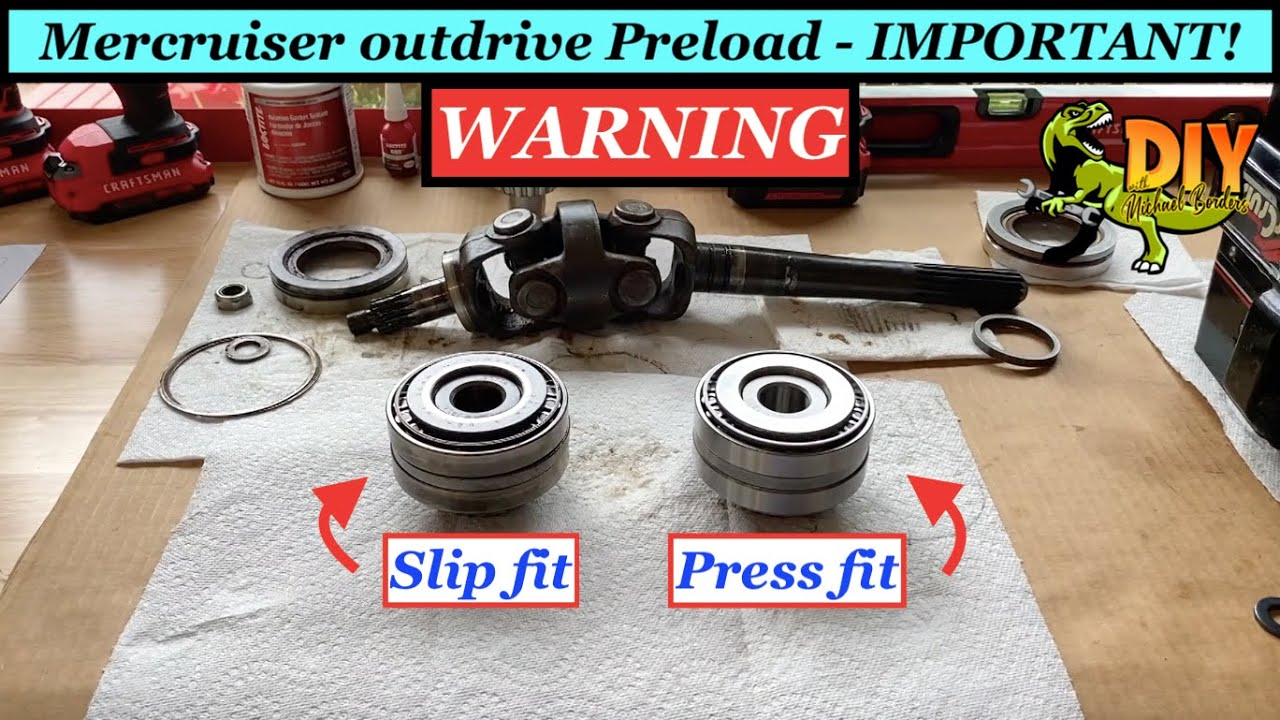 Mercruiser Alpha/Bravo Mercury upper unit Pre Load - IMPORTANT DETAILS
