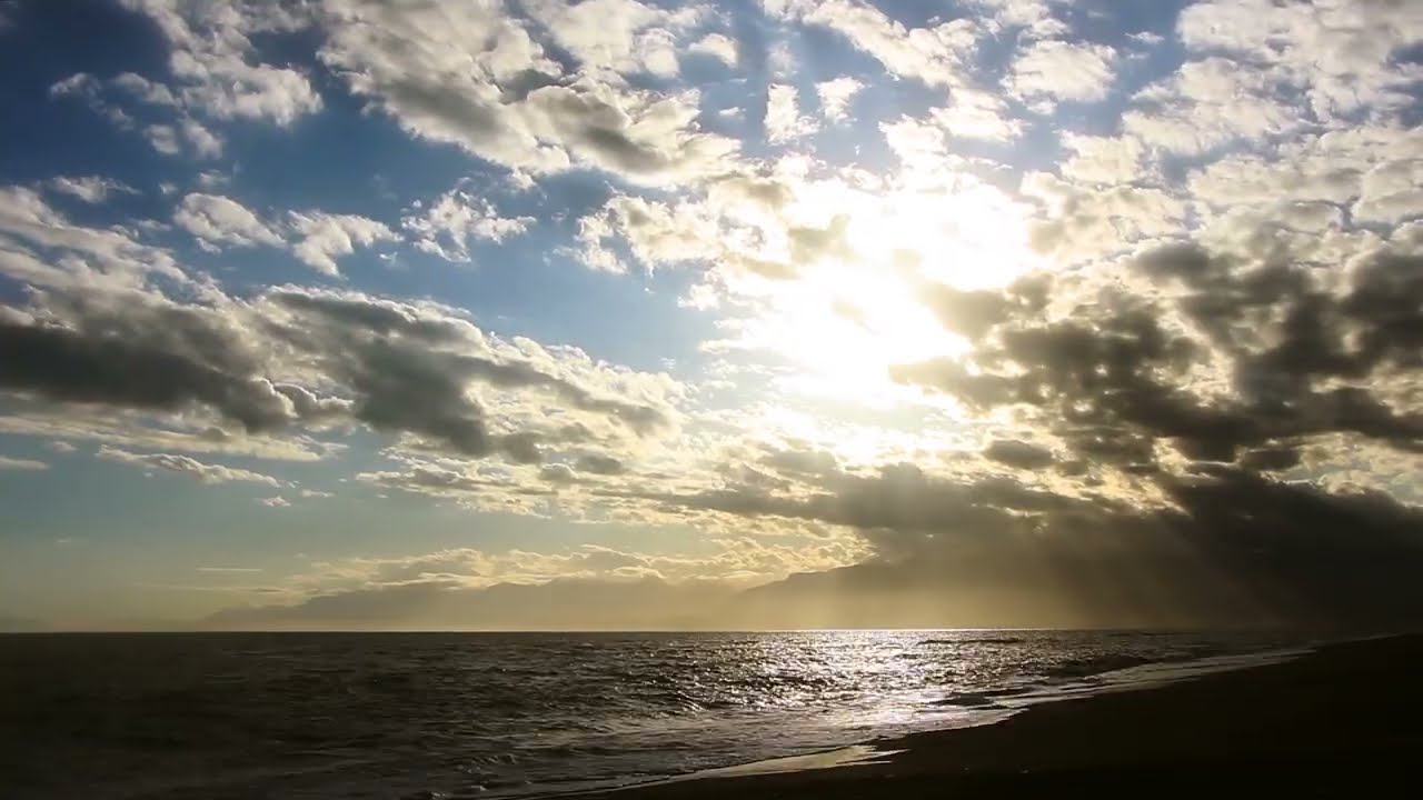 Golden Winter Light Over the Sea