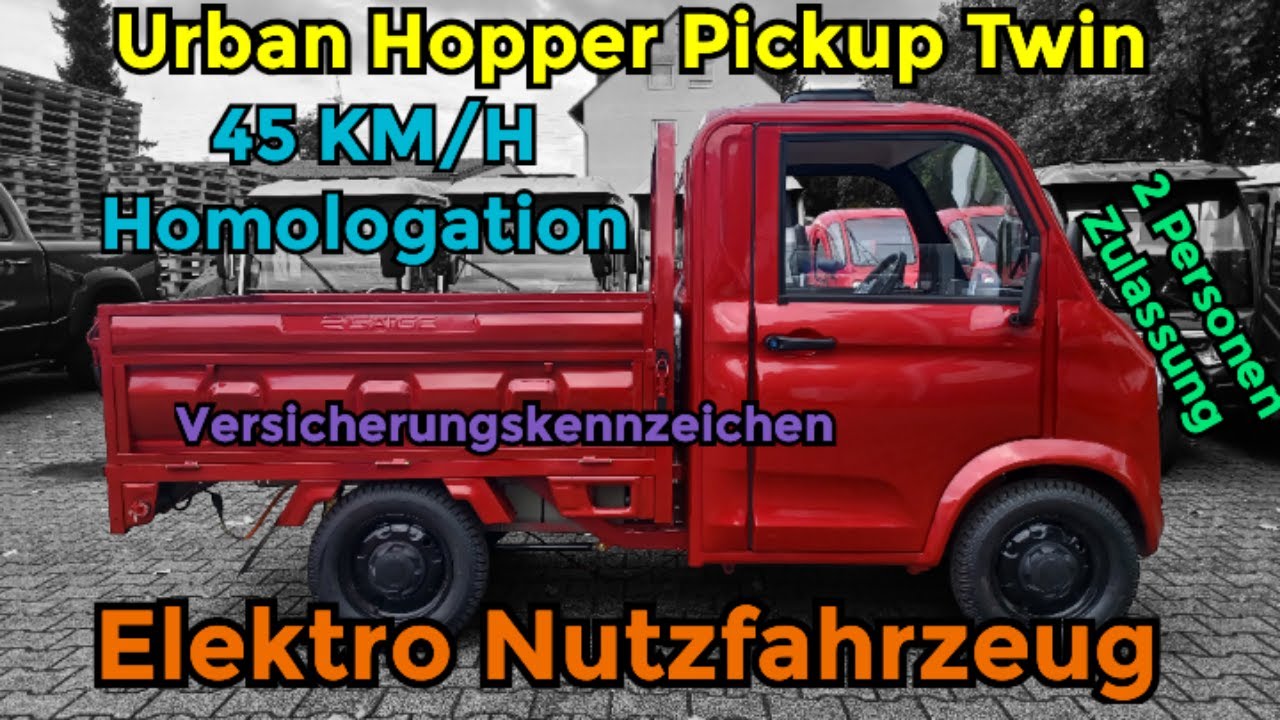 Frisch eingetroffen Elektro Nutzfahrzeug Urban Hopper Pickup Twin