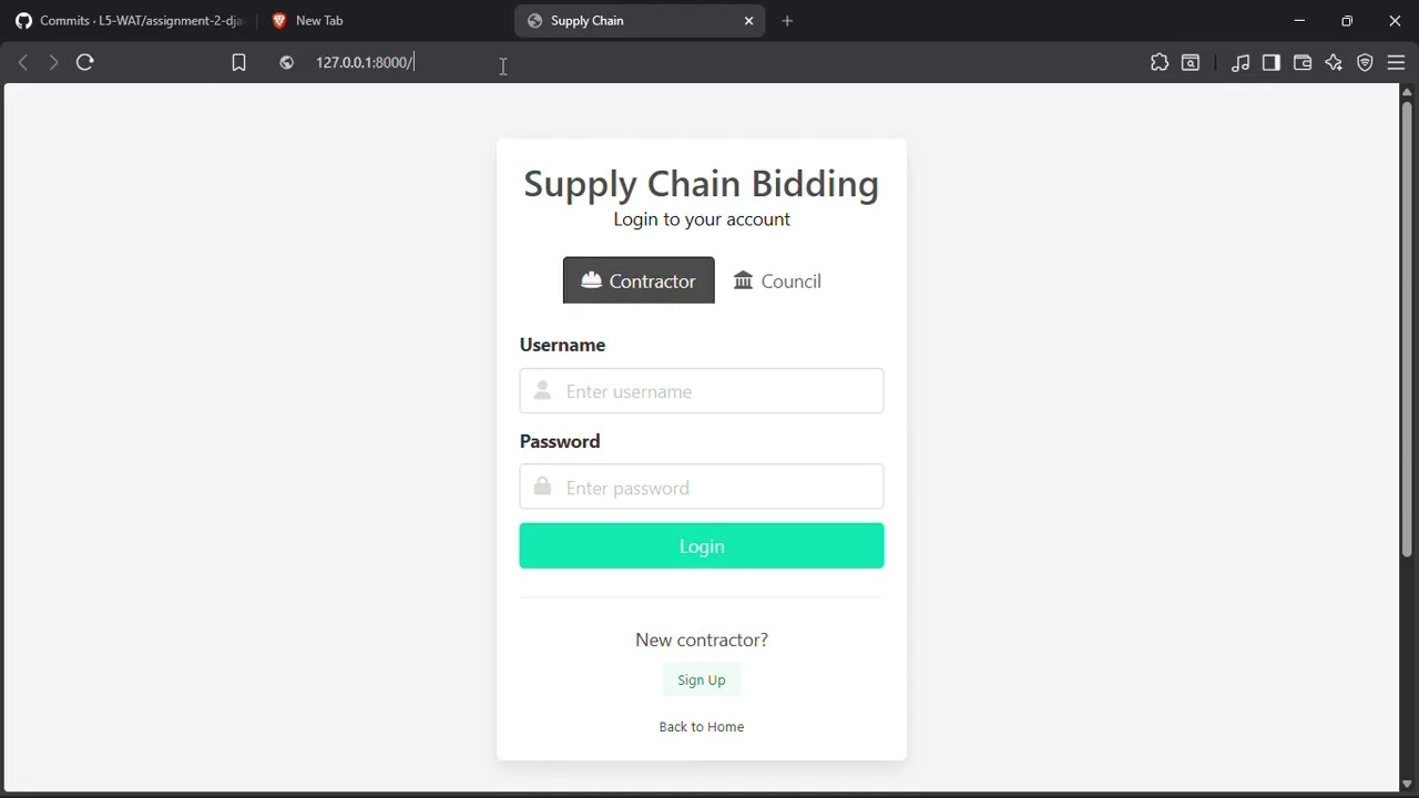 Django Project- Supply Chain Bidding System