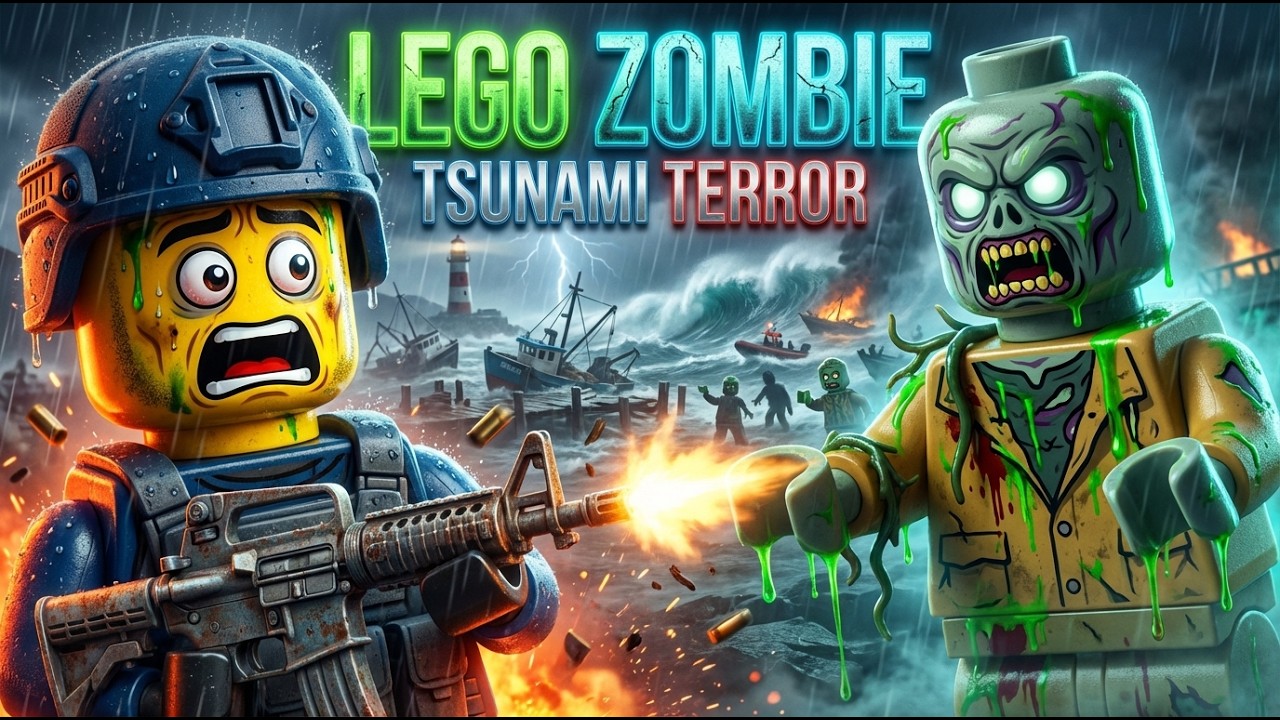Zombie Rampage: Tsunami Terror EP 28 | LEGO Zombie 3D Animation