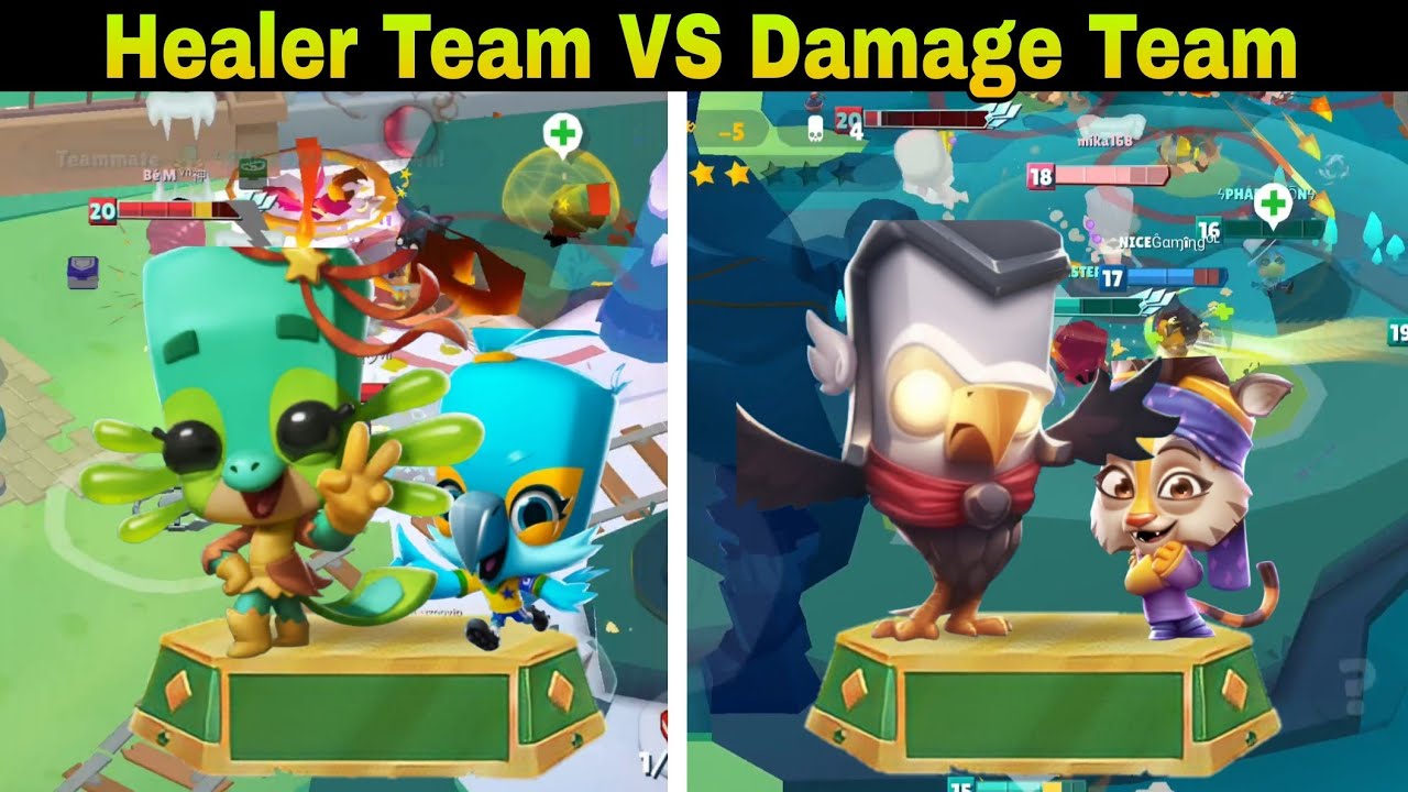 Healer Team VS Damage Team 💥 | Which Team Is Strong | Zooba