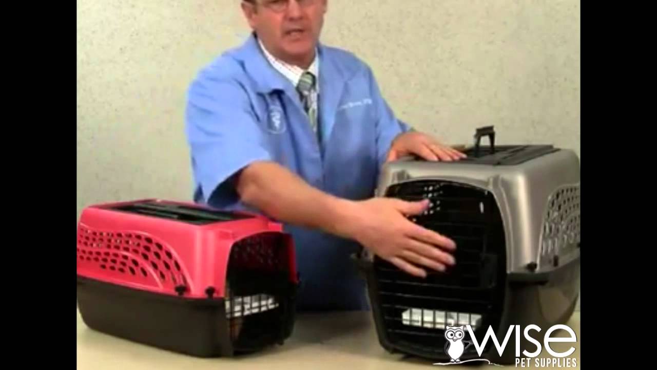 Double Door Plastic Pet Carrier with Top Load Ability