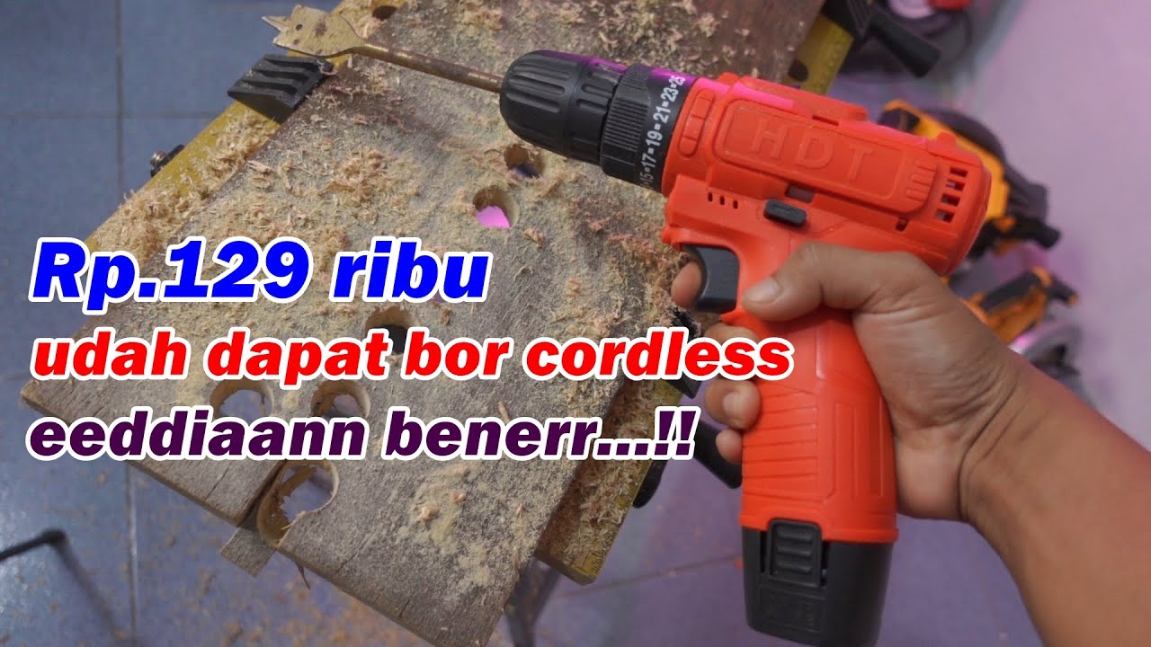 review bor cordless murah HDT CDD405