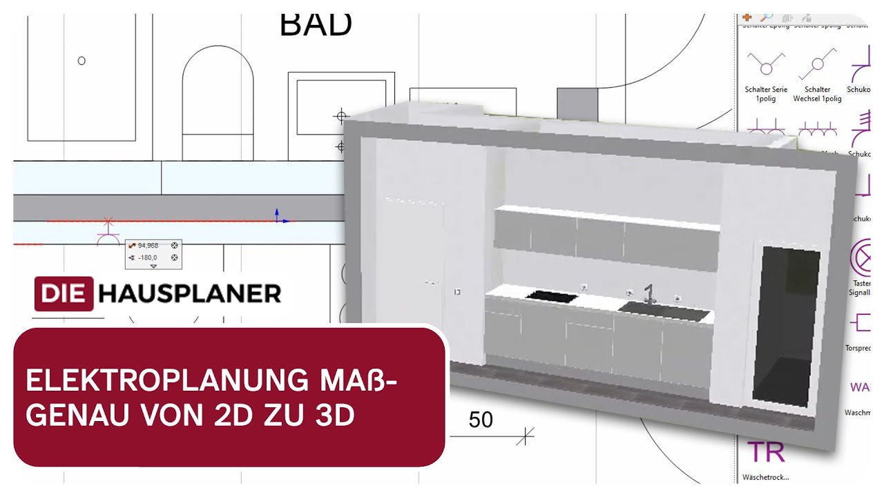 Elektroplanung maßgenau von 2D zu 3D