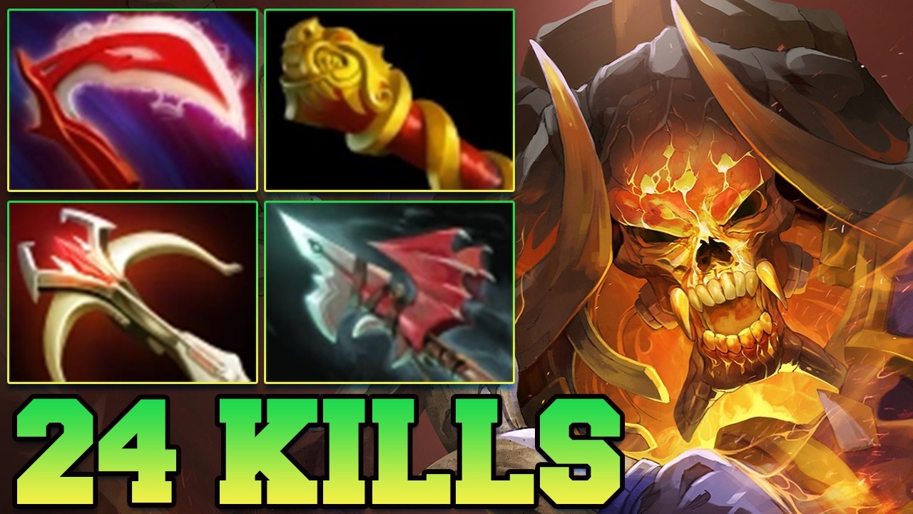 24 Kills Clinkz Dota 2 SafeLane New Meta Carry Pro Gameplay Skills Item Build 7.40