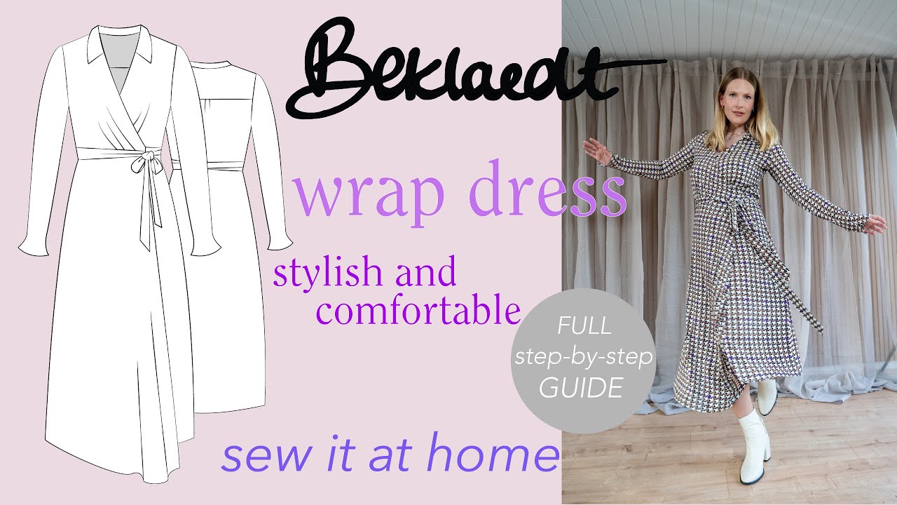 Sew a stylish jersey wrap dress - pattern available for download