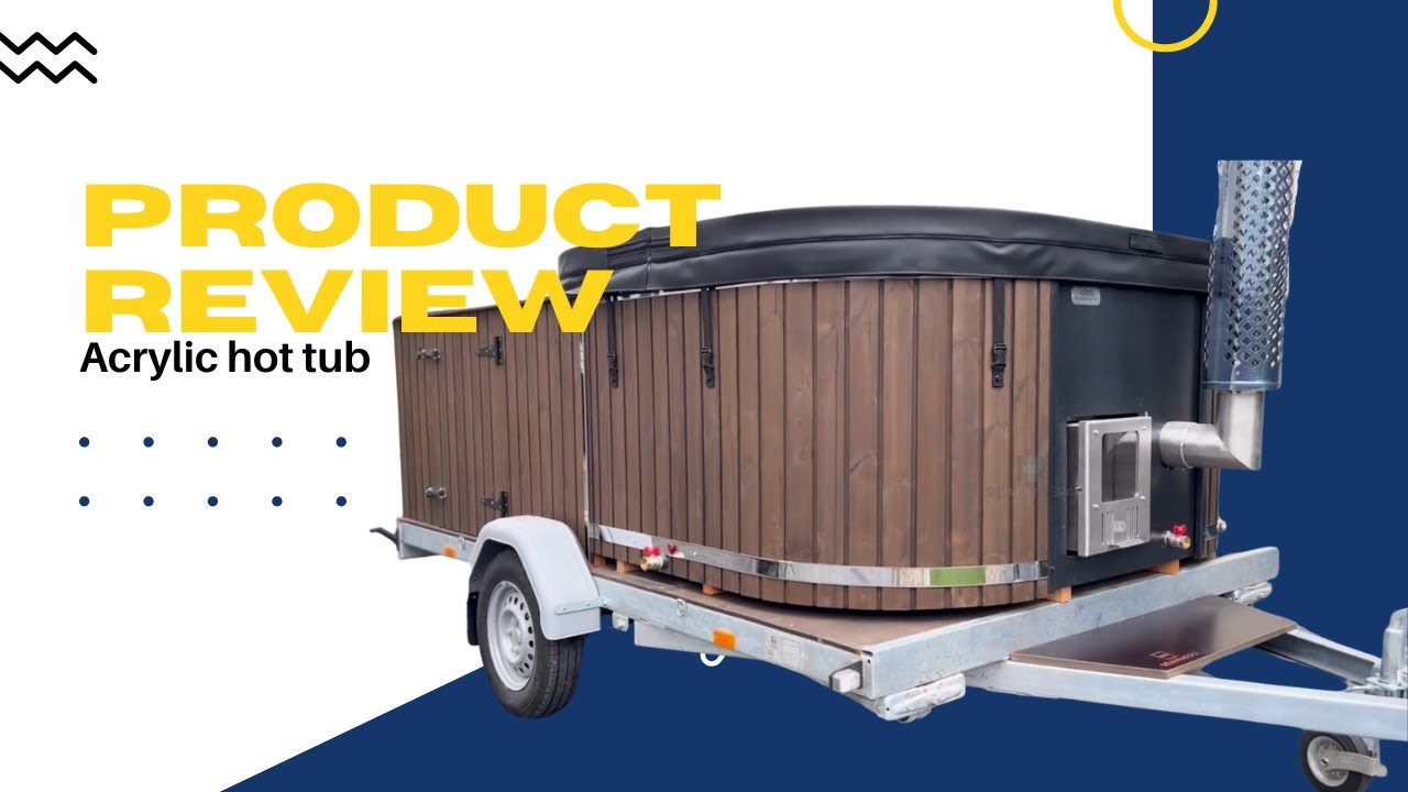 Acrylic hottub on a trailer
