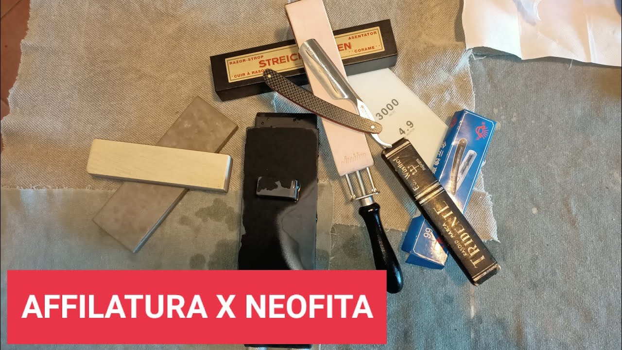 AFFILATURA X NEOFITA....INIZIARE AD AFFILARE IL PROPRIO RASOIO A MANO LIBERA.... ARDESIA NERA...
