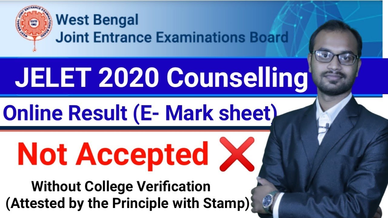 Jelet counselling💥E-mark sheet will not be accepted❌Online Result Not accepted ✅Solution