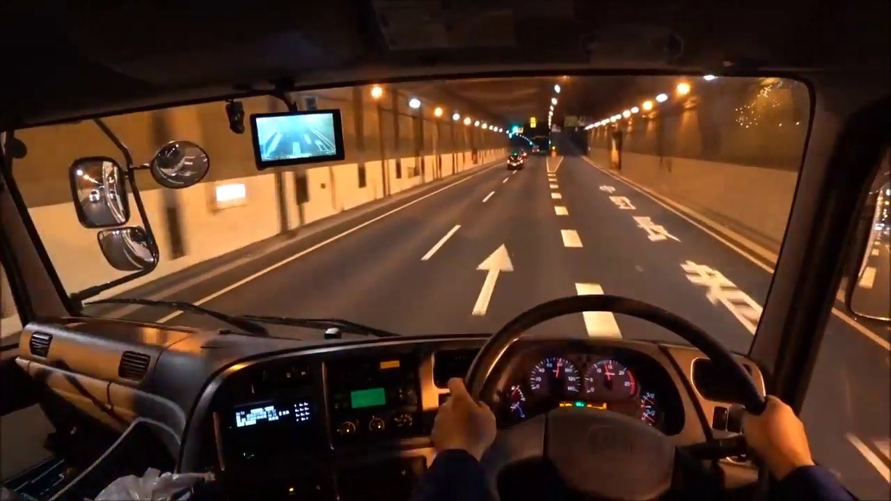 大型トラックで首都高ドライブ 目線カメラ  Driving POV .Tokyo Expressway truck driving
