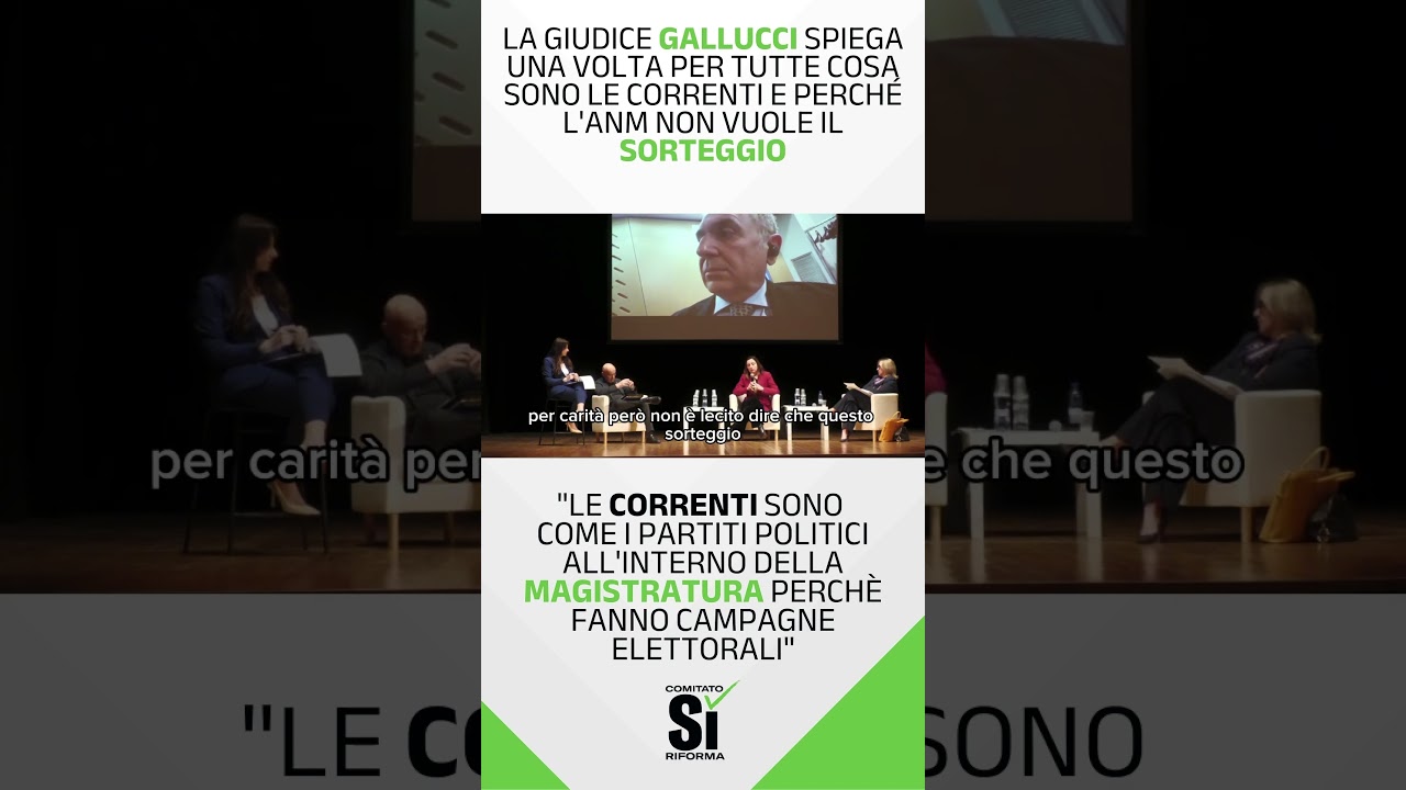La giudice Gallucci spiega cosa sono le correnti e perch&eacute; l'ANM non vuole il sorteggio