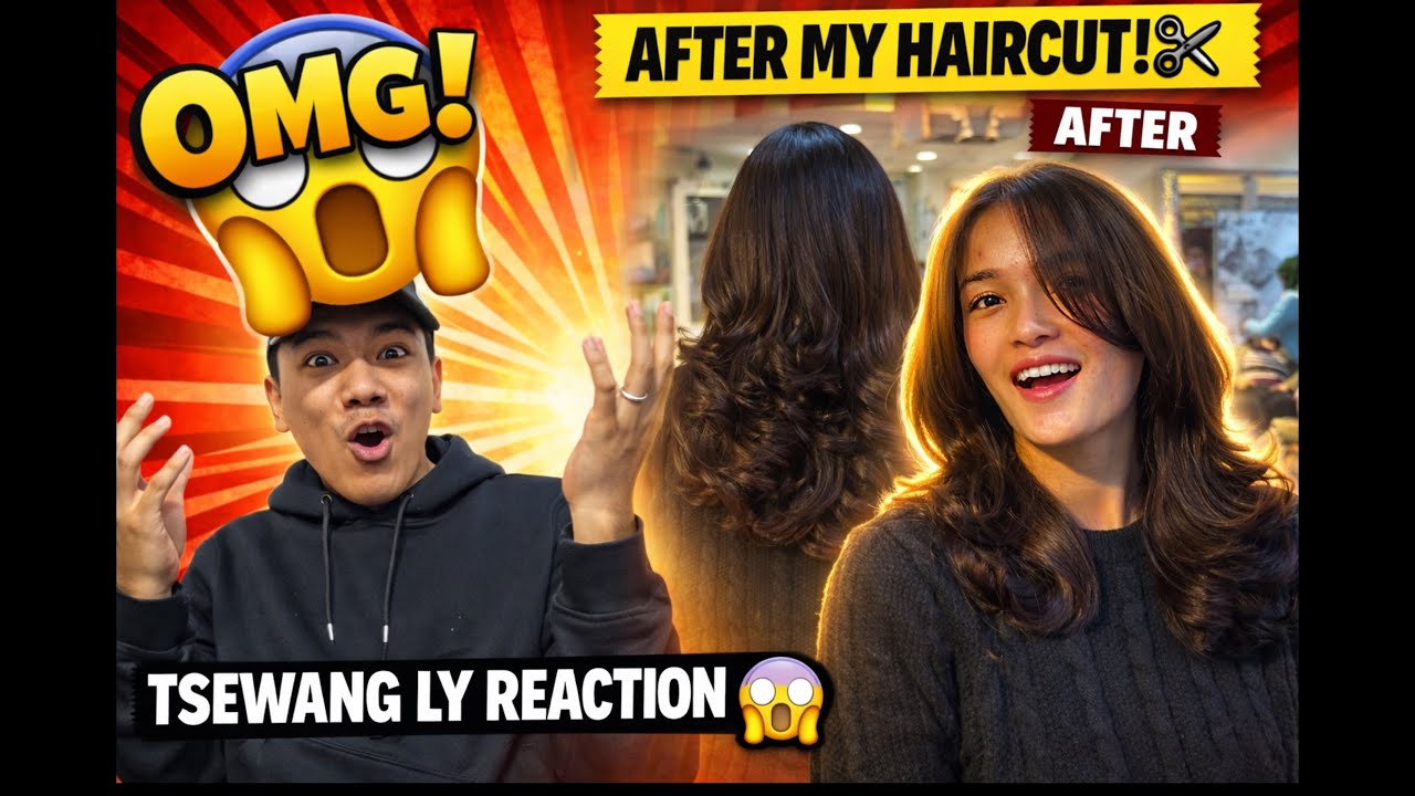 Tsewang ly Reaction 😱After my haircut ￼✂️#ladakhivlogger #dailyvlog #hairstyle 