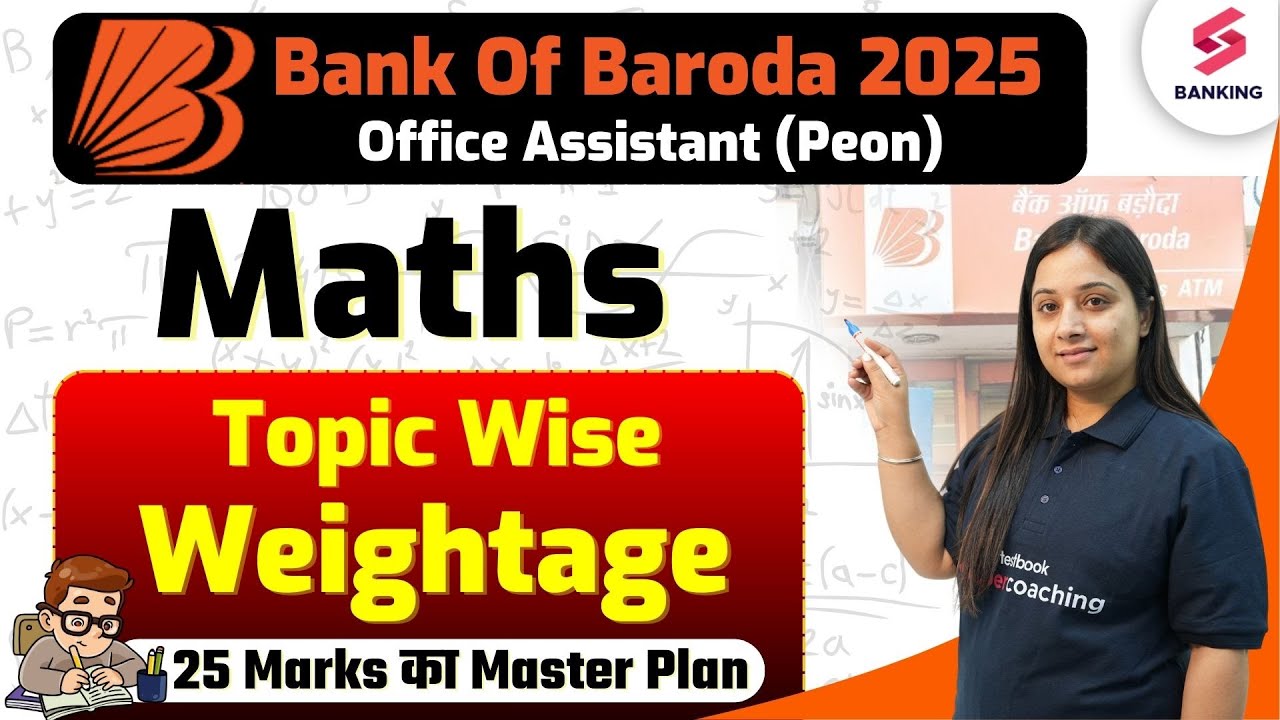 Bank Of Baroda 2025 Office Assistant Maths Strategy | BOB Peon Maths Topic Wise Weightage | Tesbook