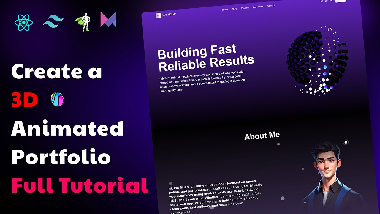 Build a Modern 3D Developer Portfolio with React, Tailwind CSS, GSAP & Spline (Full Tutorial)