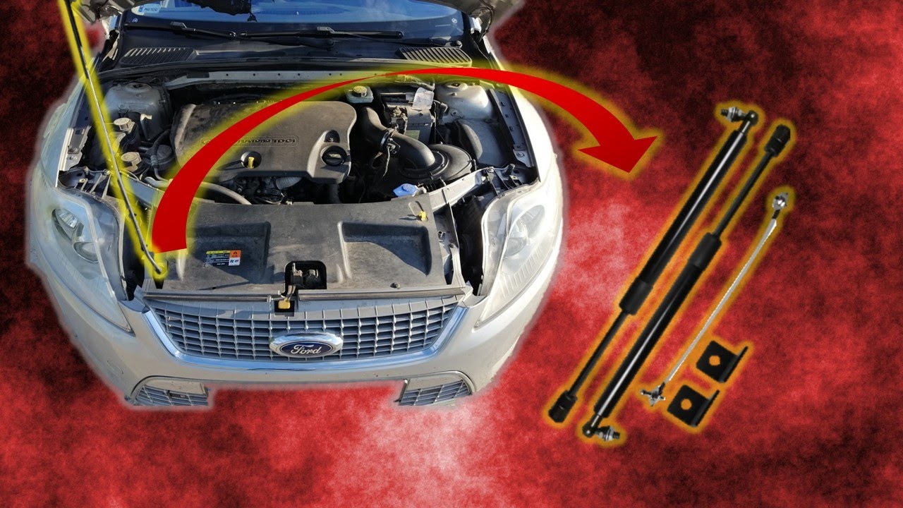 Ford Mondeo MK IV Bonnet gas struts installation / Mondeo MK4 instalace plynových vzpěr kapoty