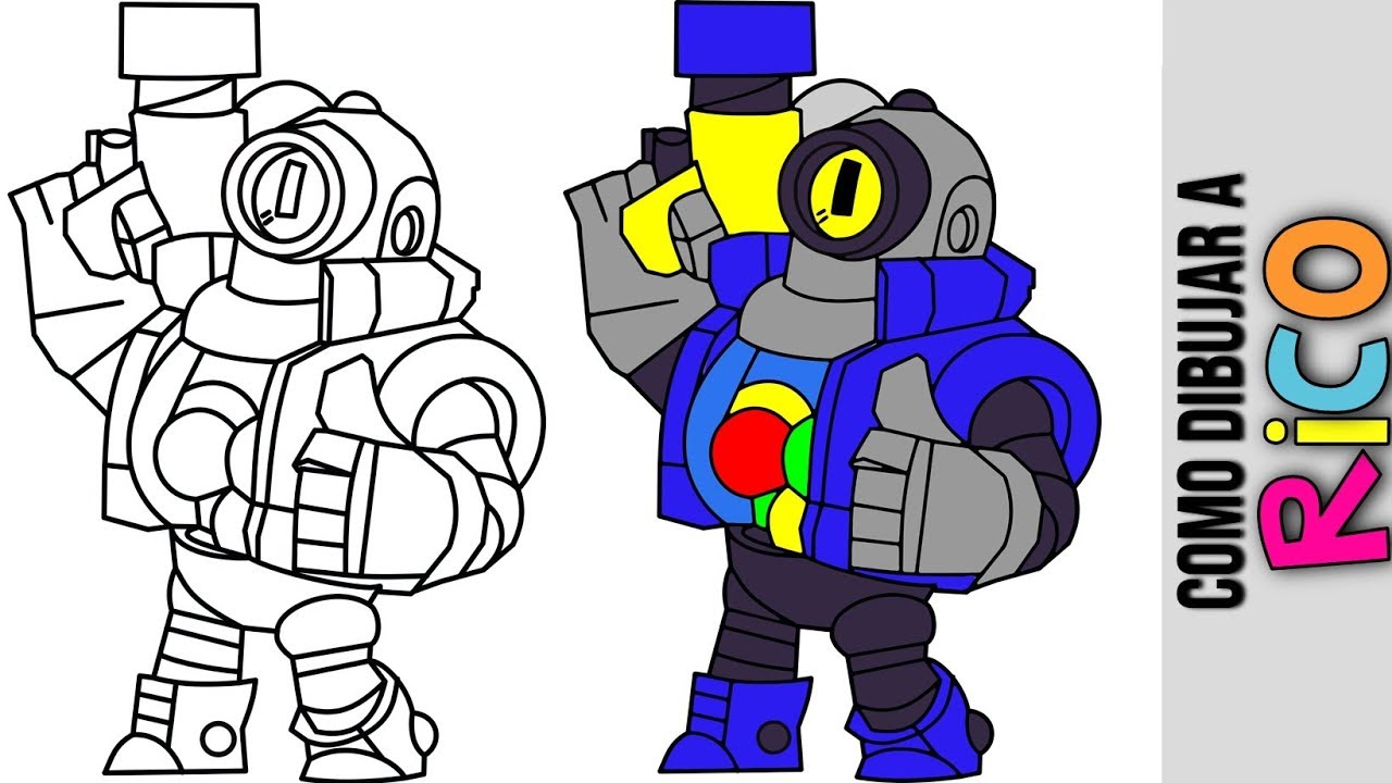 Como Dibujar A Rico De Brawl Stars 😎 Mejores Brawlers Tutorial 😎 Animaciones 😎 Trucos Y Consejos