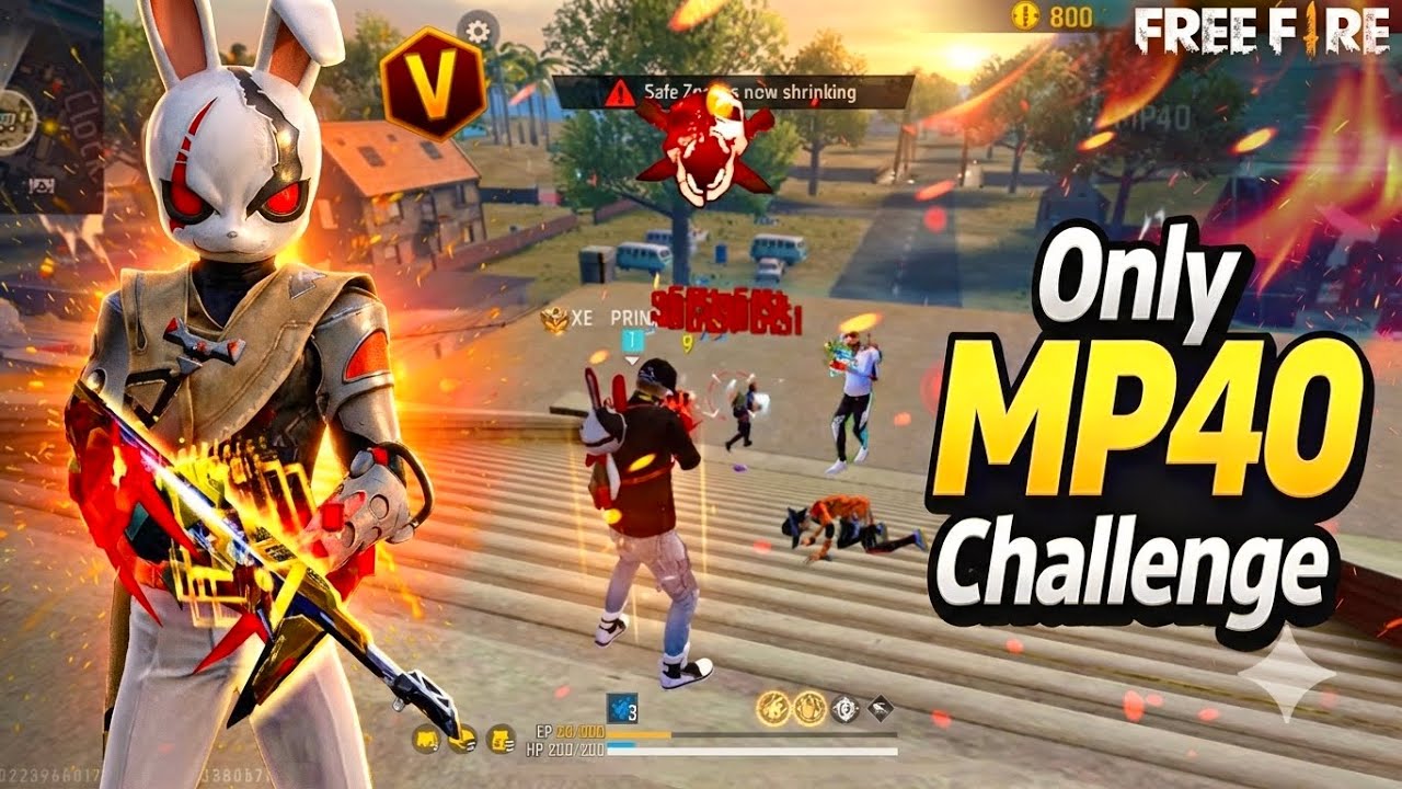 Only MP40 Challenge in Ranked… Can I Win? 🤯   #trending  #freefire #viral #fyp 