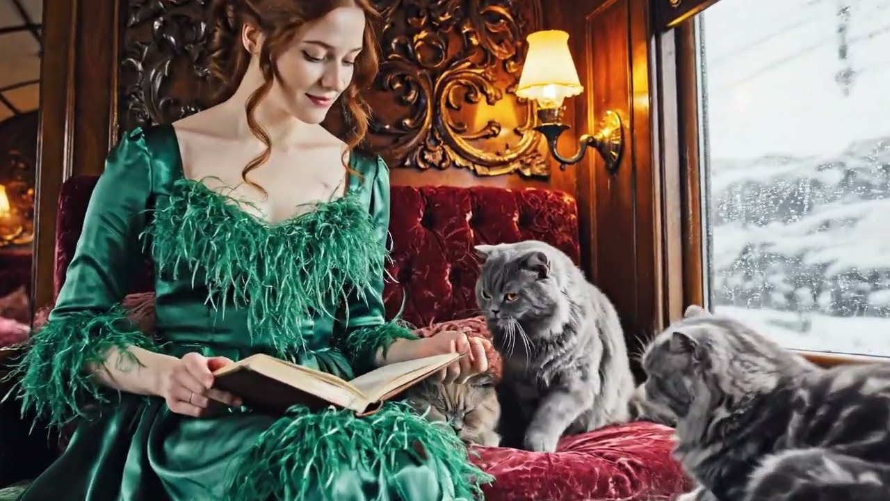 Royal Vibe? Antique Luxury Train Cabin & Historic Costume (8K ASMR Deep Sleep)