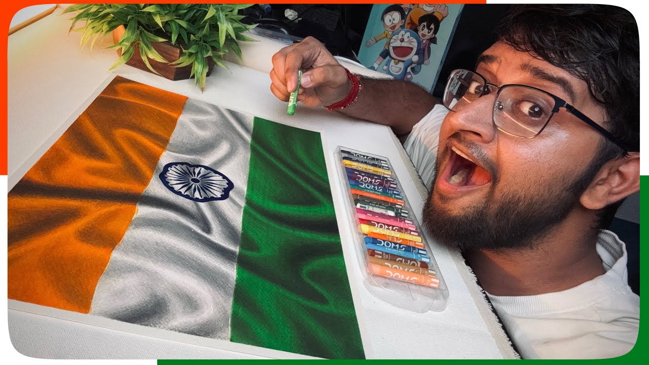 INDEPENDENCE DAY Drawing,  Indian Flag Drawing,  For Art Competition 😍