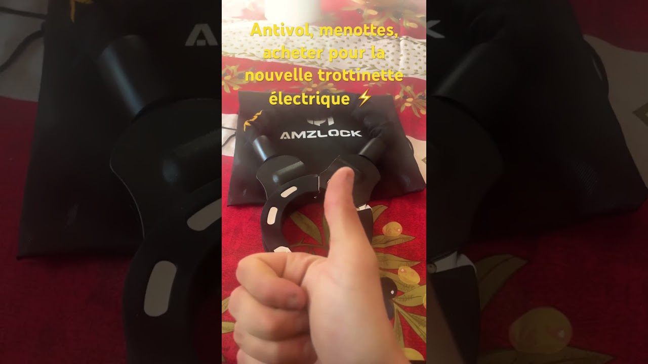 Menottes, antivol￼ AMZLOCK disponible sur Amazon ￼