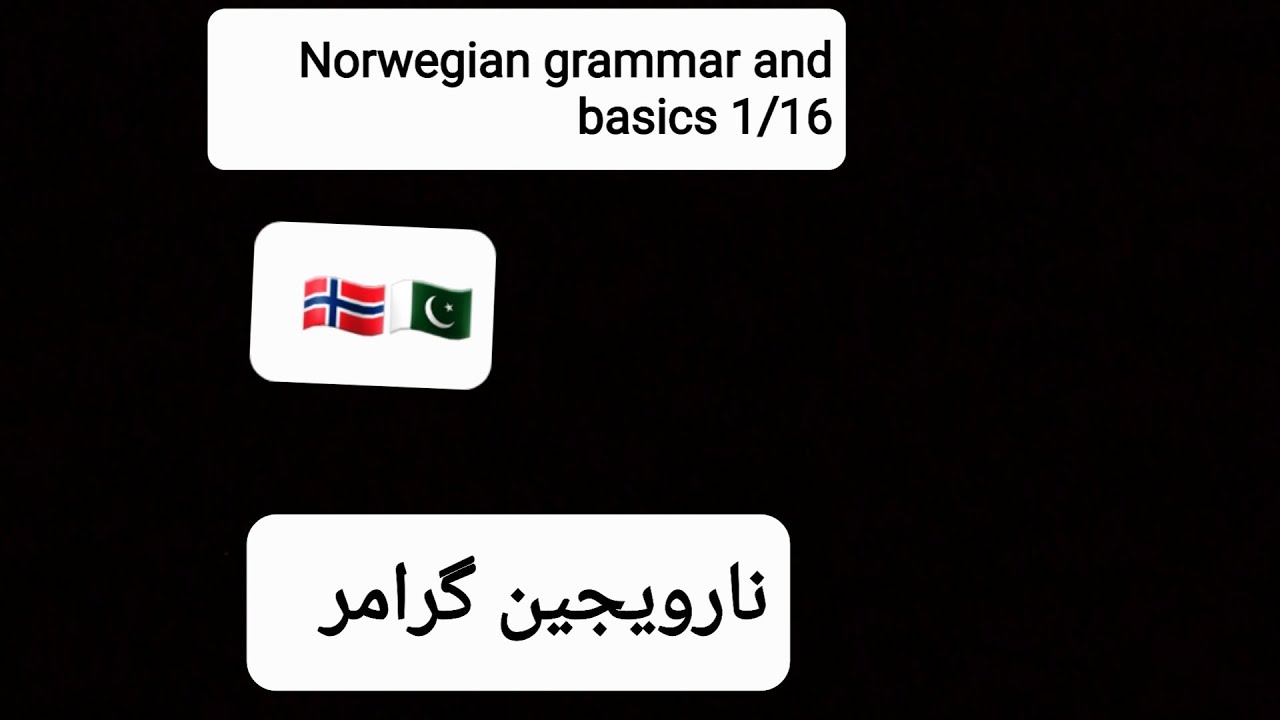 Learn Norwegianian grammar and Basics in Urdu 1/16 || نارویجین کی گرامر سیکھیں