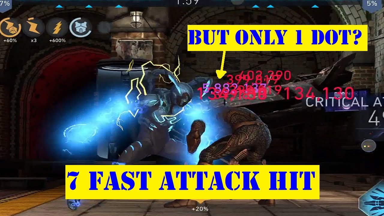 SC Blue Beetle w/ Fahren-Knife has too much Fast Attack but Only One DOT!?! Injustice 2 Mobile