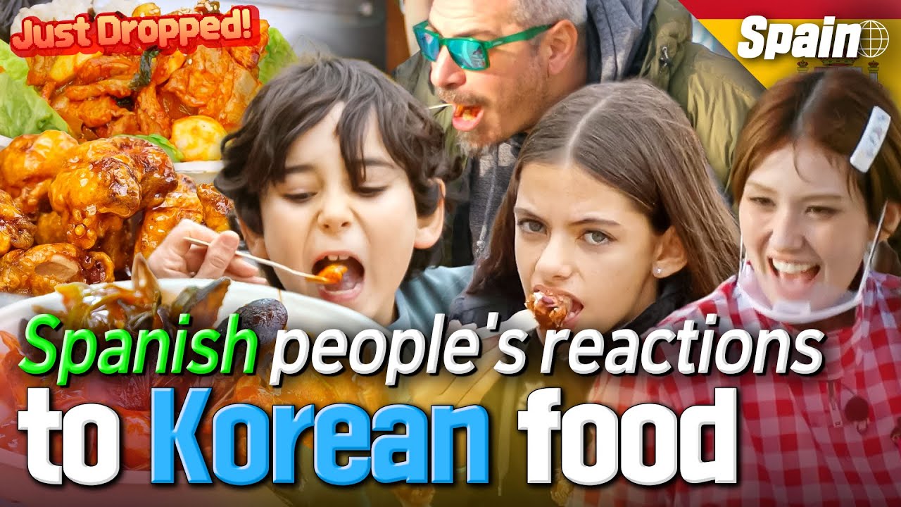 Reactions of Spanish people trying Korean food for the first time 🤤