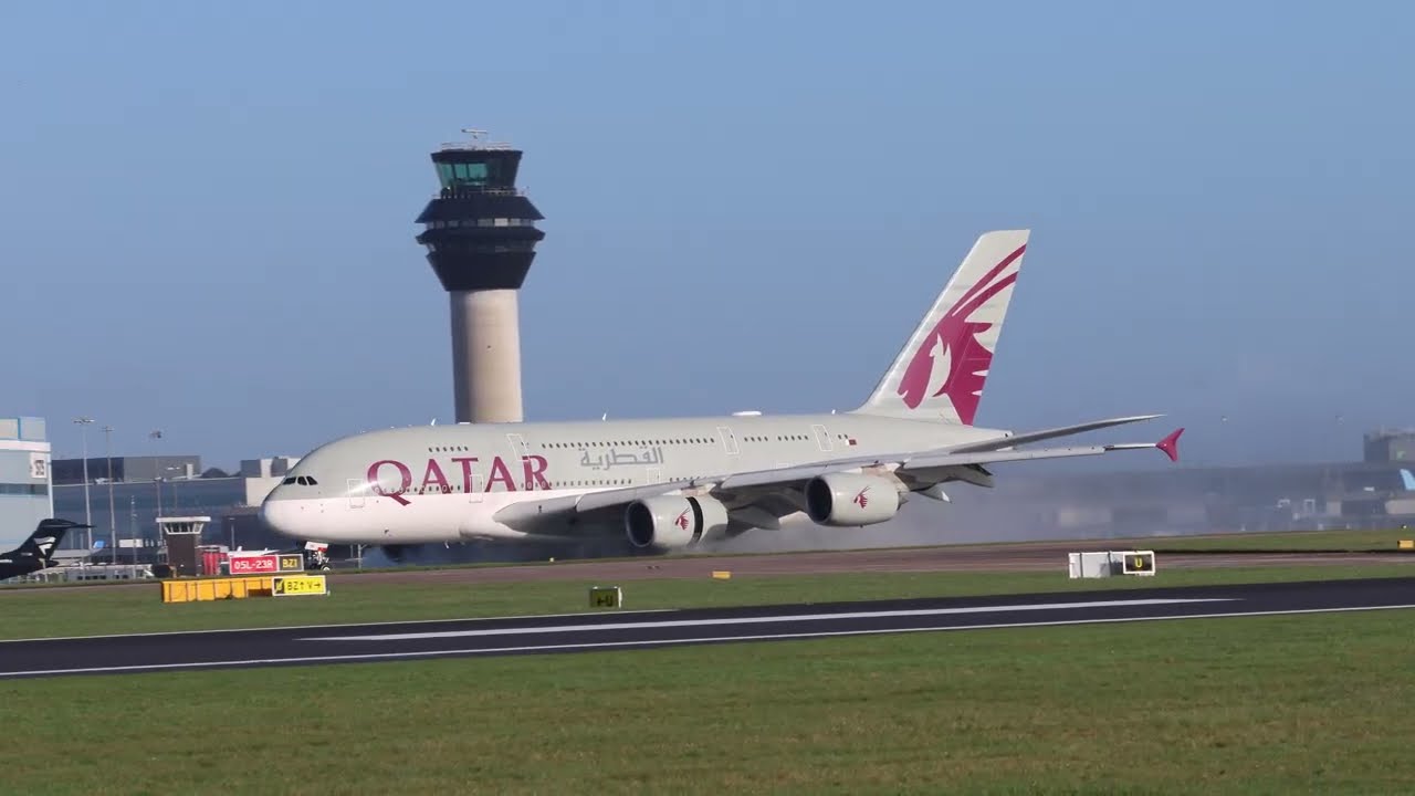 Arrival of Qatar A380