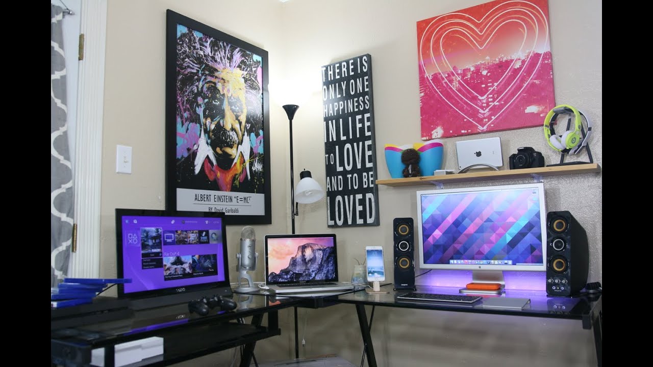 2015 ULTIMATE Mac Setup and Gaming Desk Tour