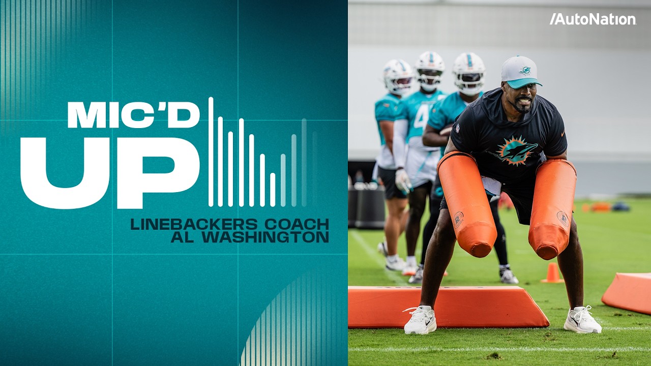 Linebackers Coach Al Washington mic'd up | Miami Dolphins