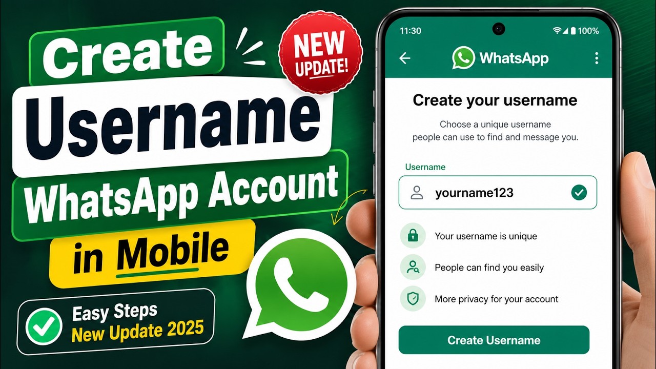 How to Create a Username for a WhatsApp Account in Mobile