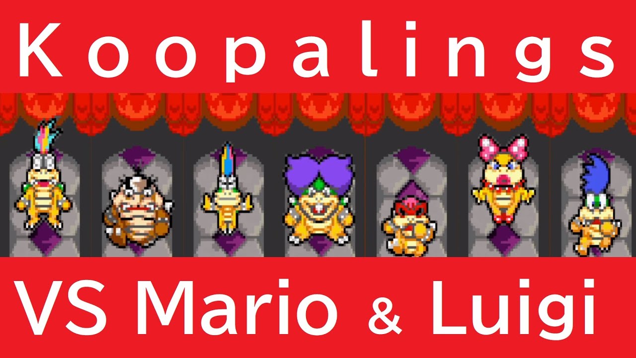 Mario and Luigi are defeated by Koopalings【Superstar saga】