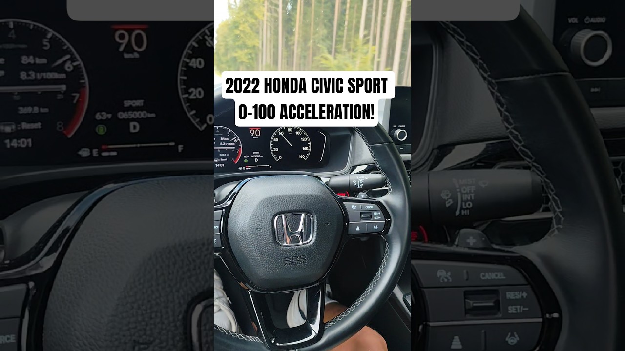 2022 Honda Civic Sport 2.0L (158 HP) ACCELERATION! #catchingcars #0to60 #0to100 #shorts #hondacivic