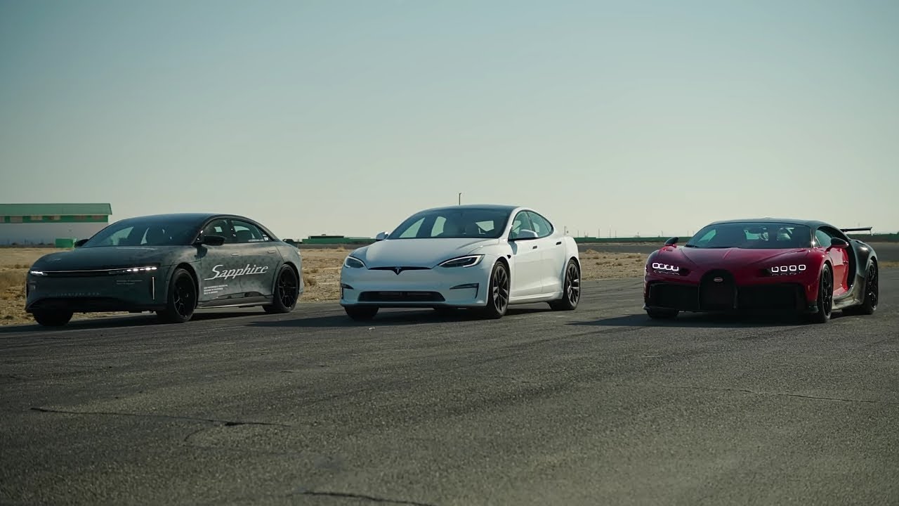 Lucid Sapphire Vs Bugatti Chiron SuperSport 0-300 mph Acceleration Comparison
