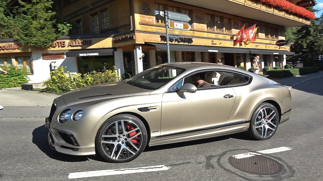 Bentley Continental Supersports Coupe (710HP) - Driving on the road in Gstaad, Switzerland!