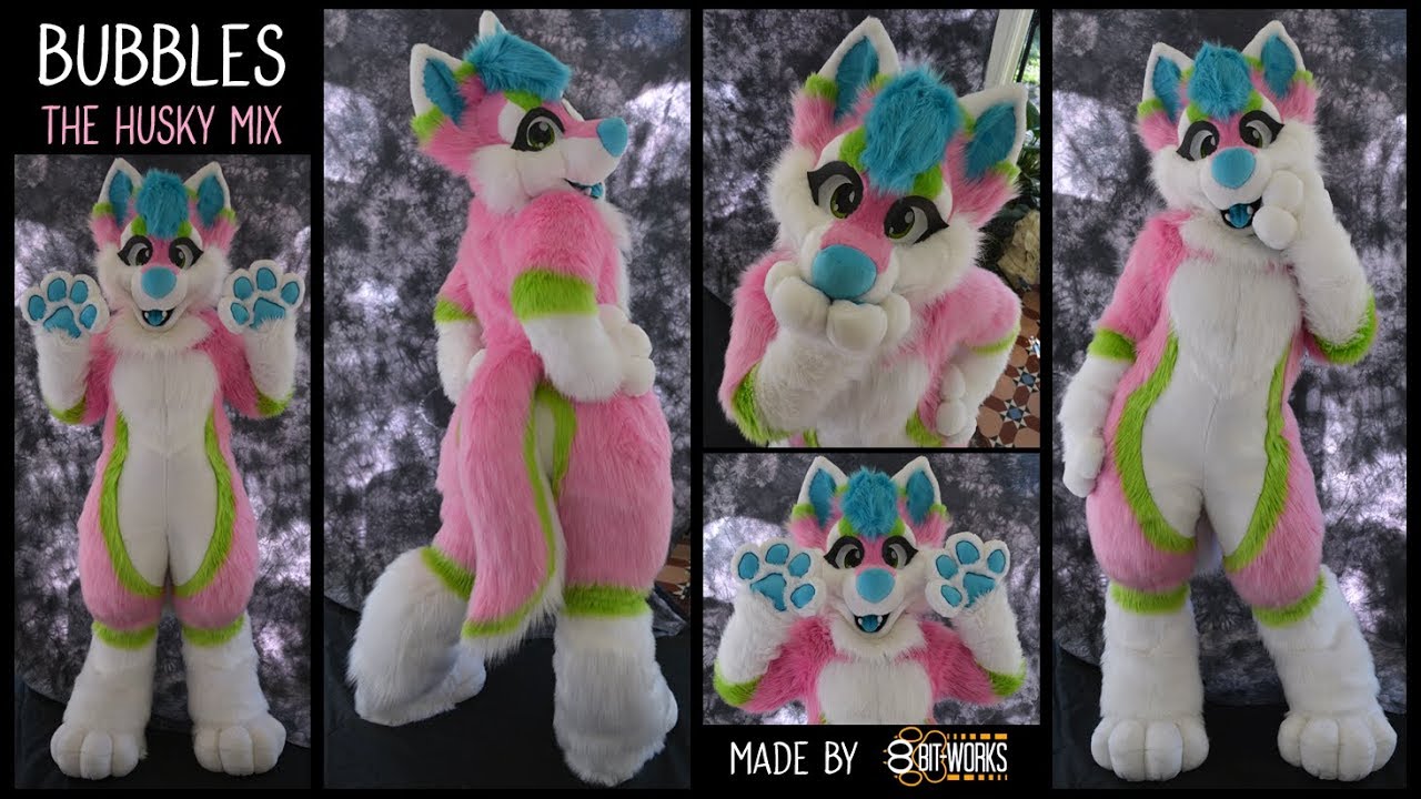 Bubbles the Husky mix fursuit- by 8Bit-Works